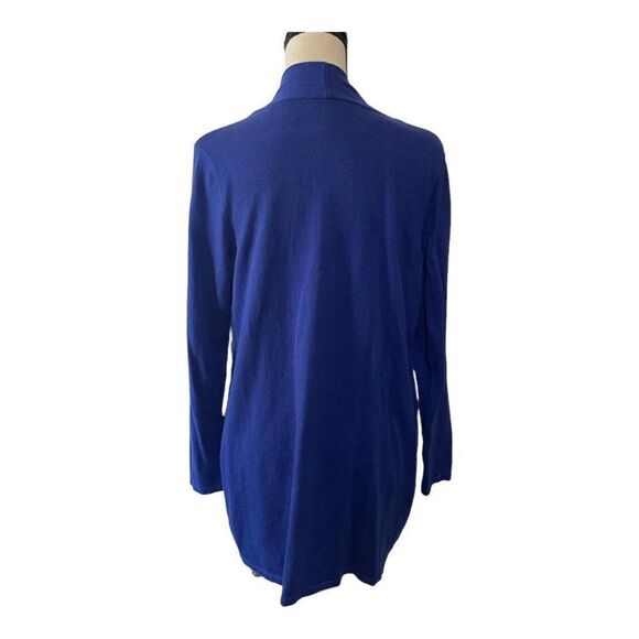 Chico's Easywear Open Front Lightweight Cardigan Royal Blue Size 1 - Picture 6 of 6